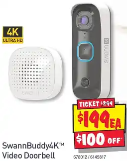 JB Hi-Fi SwannBuddy4K Video Doorbell offer