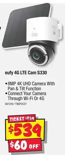 JB Hi-Fi eufy 4G LTE Cam S330 offer