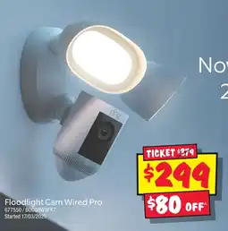 JB Hi-Fi Floodlight Cam Wired Pro offer