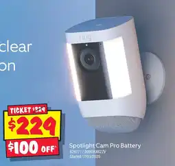 JB Hi-Fi Spotlight Cam Pro Battery offer