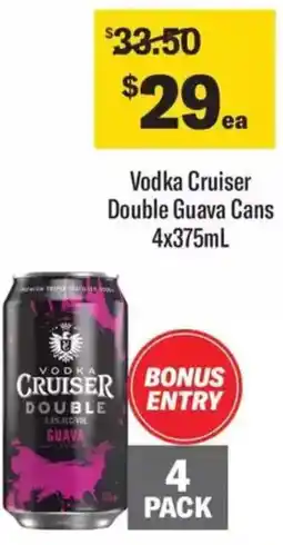 Liquorland Vodka Cruiser Double Guava Cans offer