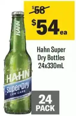 Liquorland Hahn Super Dry Bottles offer