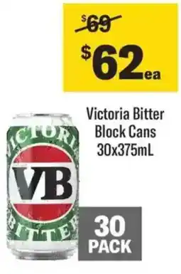 Liquorland Victoria Bitter Block Cans offer