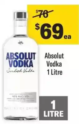 Liquorland Absolut Vodka offer