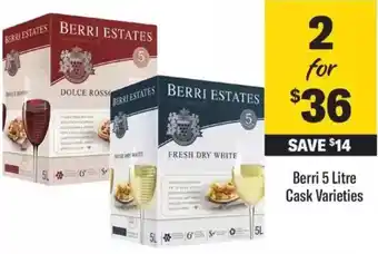 Liquorland Berri Cask Varieties offer