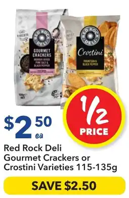 Ritchies Red Rock Deli Gourmet Crackers or Crostini Varieties offer