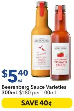 Ritchies Beerenberg Sauce Varieties offer