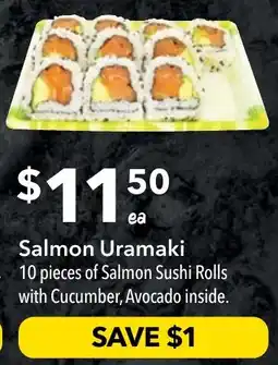 Ritchies Salmon Uramaki offer