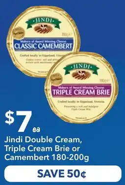 Ritchies Jindi Double Cream, Triple Cream Brie or Camembert offer