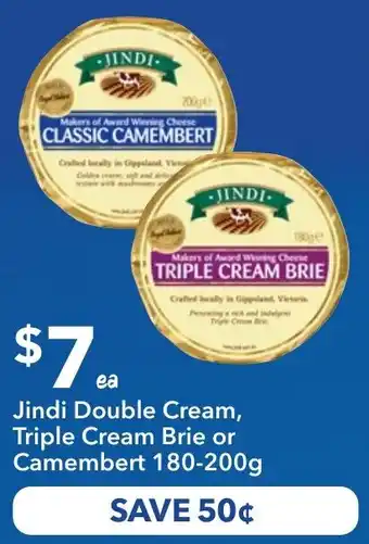 Ritchies Jindi Double Cream, Triple Cream Brie or Camembert offer