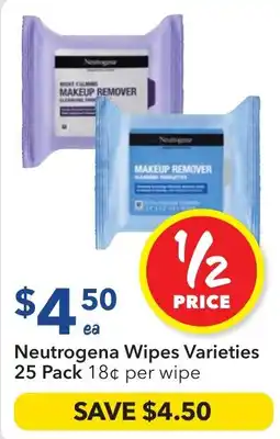 Ritchies Neutrogena Wipes Varieties offer