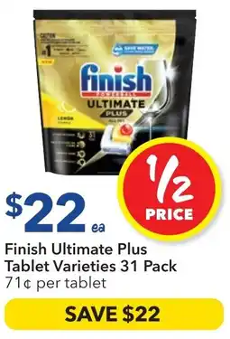 Ritchies Finish Ultimate Plus Tablet Varieties offer