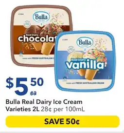 Ritchies Bulla Real Dairy Ice Cream Varieties offer