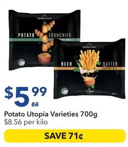 Ritchies Potato Utopia Varieties offer