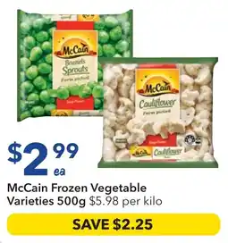 Ritchies McCain Frozen Vegetable Varieties offer