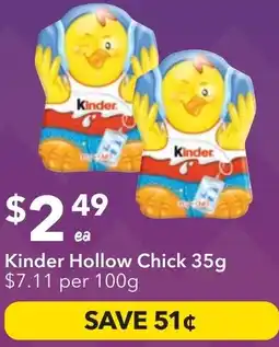 Ritchies Kinder Hollow Chick offer