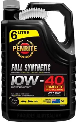 Autopro Penrite Full Synthetic 10W-40 6L offer