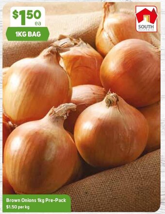 Brown Onions 1kg Pre-pack