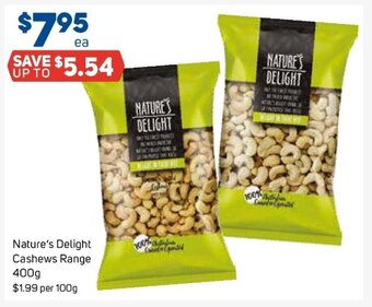 Foodland Nature's Delight Cashews Range 400g offer