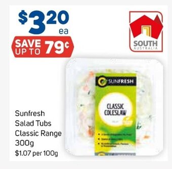 Foodland Sunfresh Salad Tubs Classic Range 300g offer