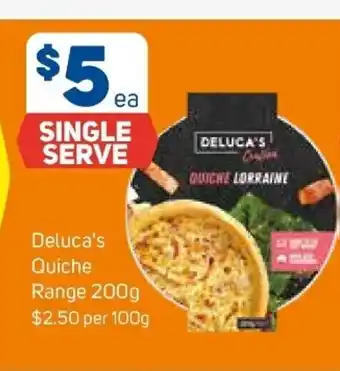 Foodland Deluca's Quiche Range 200g offer