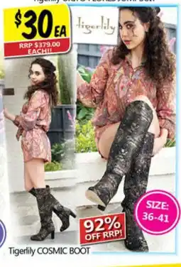 NQR Tigerlily cosmic boot offer