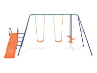 Mr Toys Swing Set 3 Unit with Slide offer