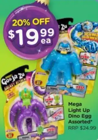 Toyworld Mega Light Up Dino Egg Assorted offer