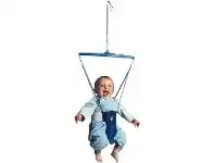 Baby Bunting Jolly Jumper Bouncer Deluxe With Foot Rattles - Blue offer