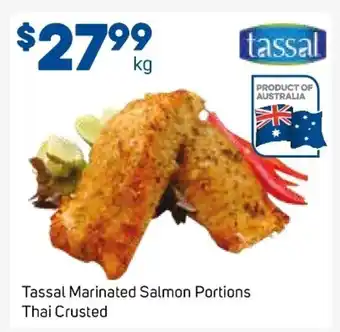 Foodland Tassal Marinated Salmon Portions Thai Crusted offer