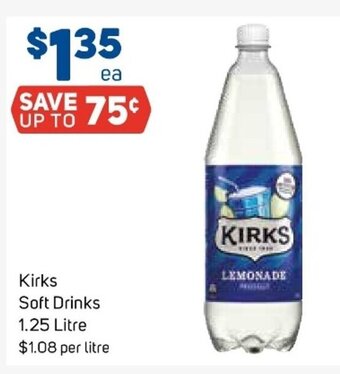 Foodland Kirks Soft Drinks 1.25 Litre offer