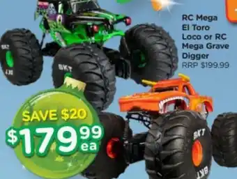 Toyworld RC Mega El Tor Loco Or RC Mega Grave Digger offer