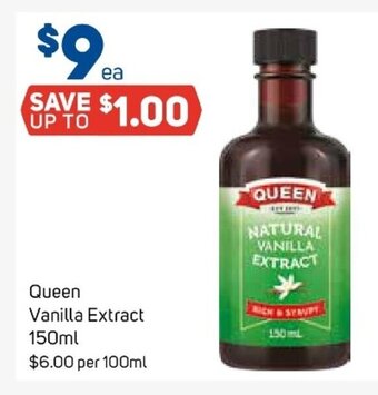 Foodland Queen Vanilla Extract 150ml offer