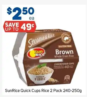 Foodland SunRice Quick Cups 2 Pack 240-250g offer