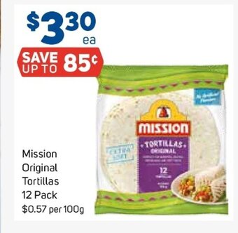 Foodland Mission Original Tortillas 12 Pack offer