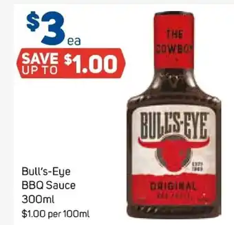Foodland Bull's-Eye BBQ Sauce 300ml offer