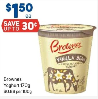 Foodland Brownes Yoghurt 170g offer