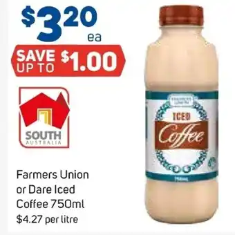 Foodland Famers Union or Dare Iced Coffee 750ml offer