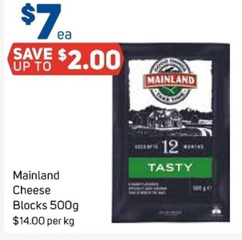 Foodland Mainland Cheese Blocks 500g offer