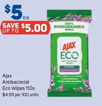 Foodland Ajax Antibacterial Eco Wipes 110s offer