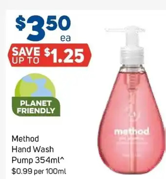 Foodland Method Hand Wash Pump 354ml offer