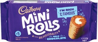 Coles Cadbury Cake Bars or Rolls 105g-130g offer