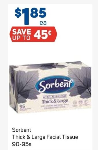 Foodland Sorbent Thick & Large Facial Tissue 90-95s offer