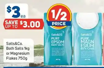 Foodland Salt & Co. Bath Salt 1kg or Magnesium Flakes 750g offer