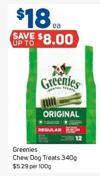Foodland Greenies Chew Dog Treats 340g offer