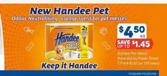 Foodland Handee Pet Odour Neutralising, Paper Towel 2 Pack offer