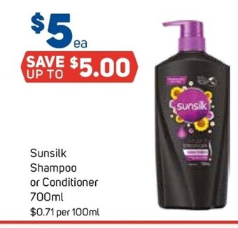 Foodland Sunsilk Shampoo or Conditioner 700ml offer