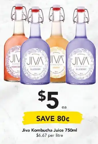 Drakes Jiva Kombucha Juice 750ml offer