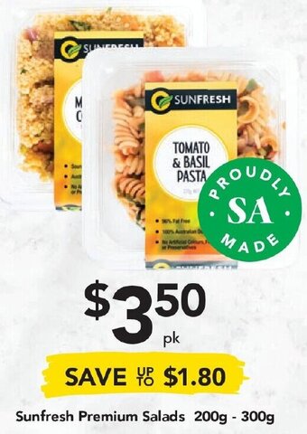 Drakes Sunfresh Premium salads 200g-300g offer