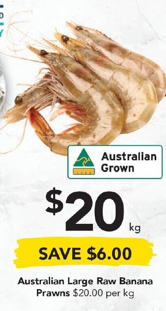Drakes Australian Large Raw Banana Prawns offer